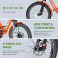 ABORON 3.0 Fat Tire Electric Trike for Senior Foldable E Bike, 500W Motorized Tricycle Adult 20" Folding 3 Wheel Electric Commute Bike Trike W/48V