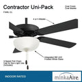 Minka Aire Fans Contractor II Uni Pack 5 Blade Ceiling Fan with Light Kit 18