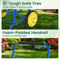 Garden Hose Reel Cart Holds 230FT of 5/8" Hose, Heavy Duty Hose Cart with 2 Wheels & Storage Basket, Portable Water Hose Organizer for Yard
