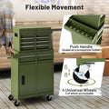 2 in 1 Rolling Tool Chest, 5-Drawer Tool Storage Cabinet with Wheels, Adjustable Shelf, Tool Box Organizer for Garage Warehouse Workshop