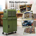 2 in 1 Rolling Tool Chest, 5-Drawer Tool Storage Cabinet with Wheels, Adjustable Shelf, Tool Box Organizer for Garage Warehouse Workshop