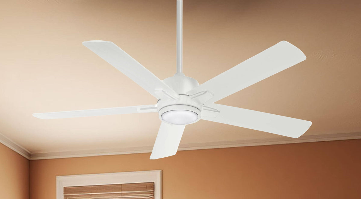 Minka Aire F619L WHF Stout 54" Ceiling Fan, Flat White