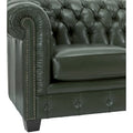 Hancock Tufted Top Grain Italian Leather Chesterfield Sofa Dimensions: 31" H x 86" W x 40" D