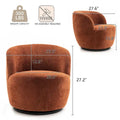 Modern Swivel Barrel Chair with 360 Degree Rotation Single Fabric Accent Chair